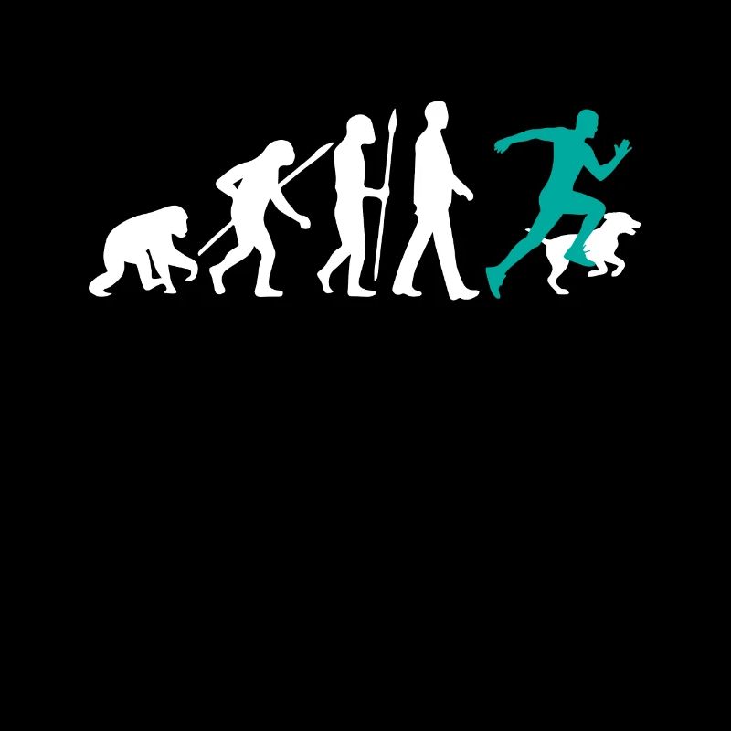 Evolution Laufen Jogger Gassi Hund Herrchen