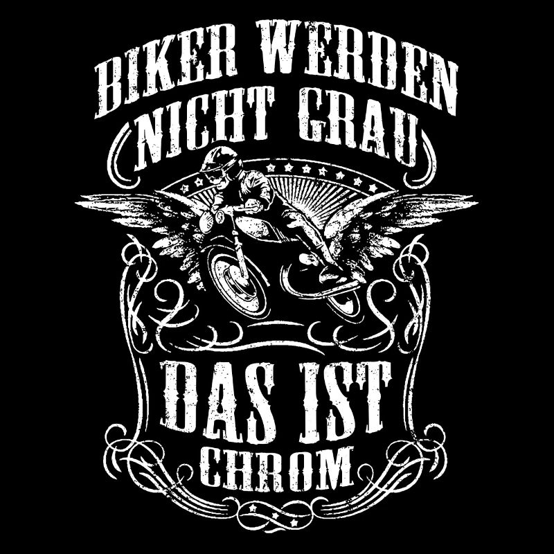 Biker Grau Chrom Motorrad Motorradfahrer Geschenk