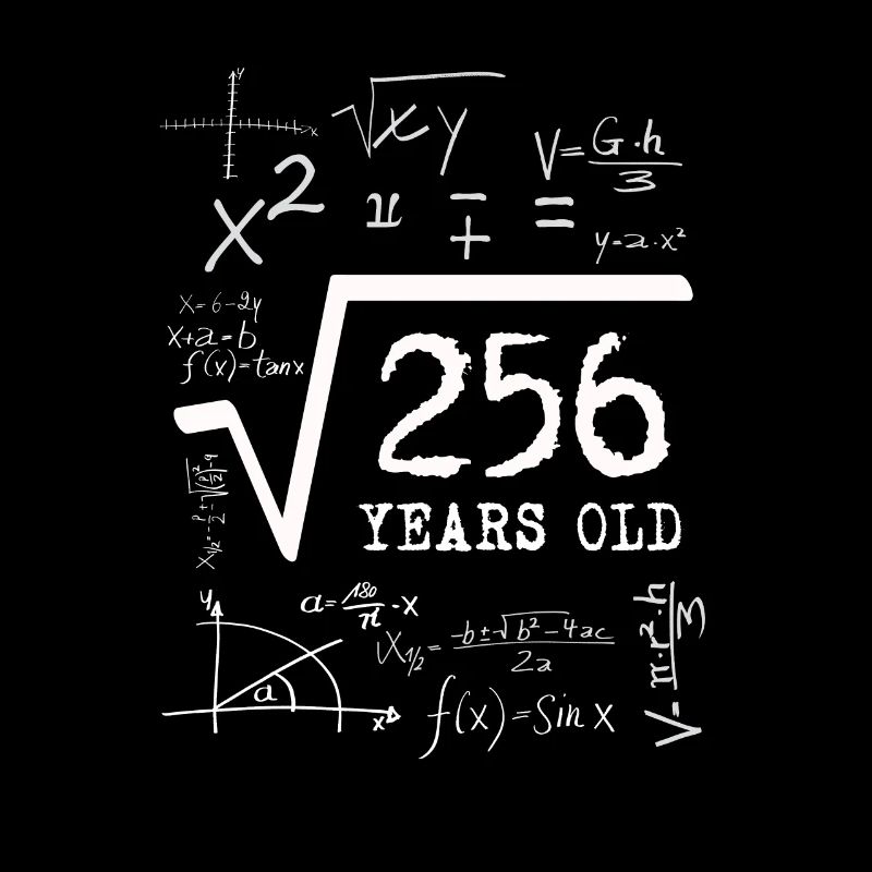Anniversaire Math - Racine à partir de 256 ans