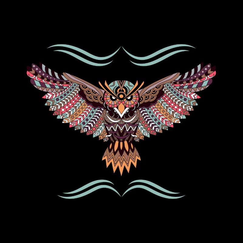 Indianische Mosaik Eule Raubvogel Geschenk