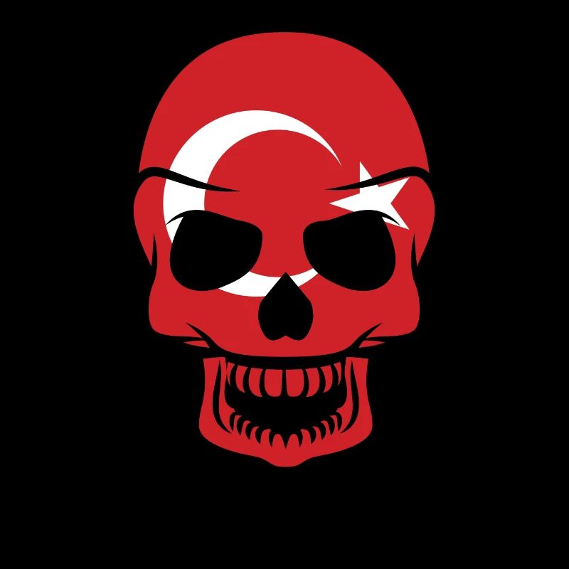 Turkey skull cool gift idea flag banner