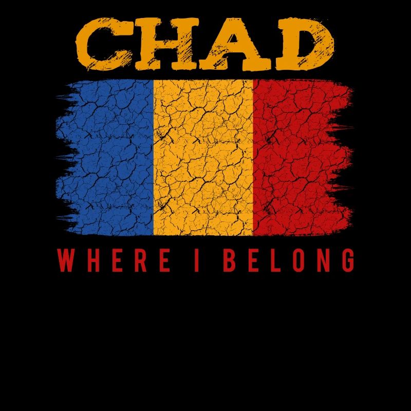 Tschad Where I Belong Statement Spruch Geschenk