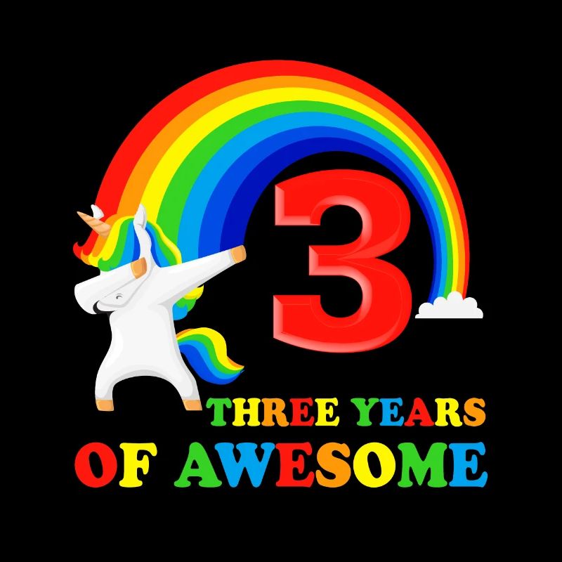 3. Geburtstag Geschenk 3 Jahre dabbing Einhorn