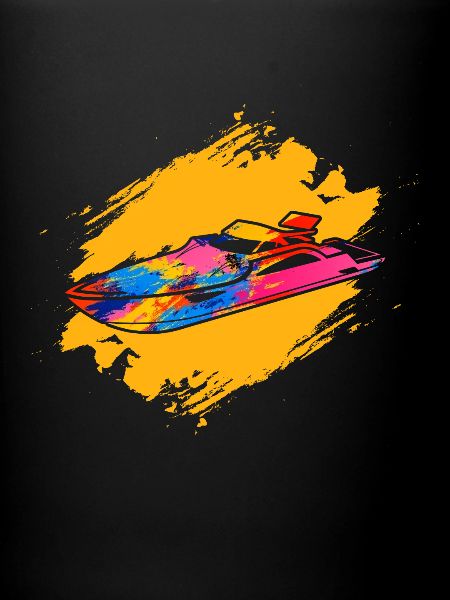 Retro motorboat