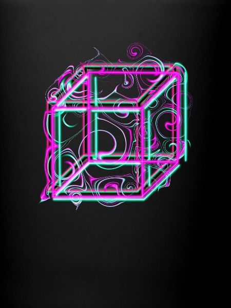 Cool neon dice