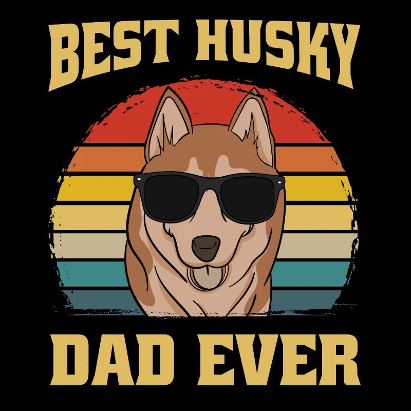 Bester Husky Hund Vater Papa Dad Ever Geschenk