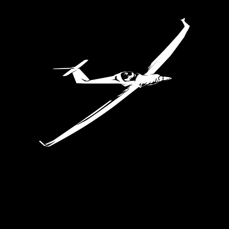 Gliding glider pilot flying airfield