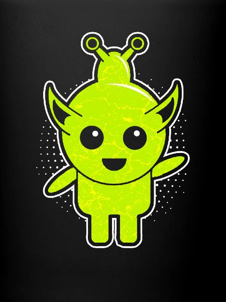 Süsses grünes Alien Männchen