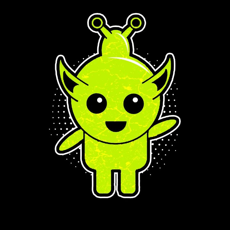 Doux mâle alien vert