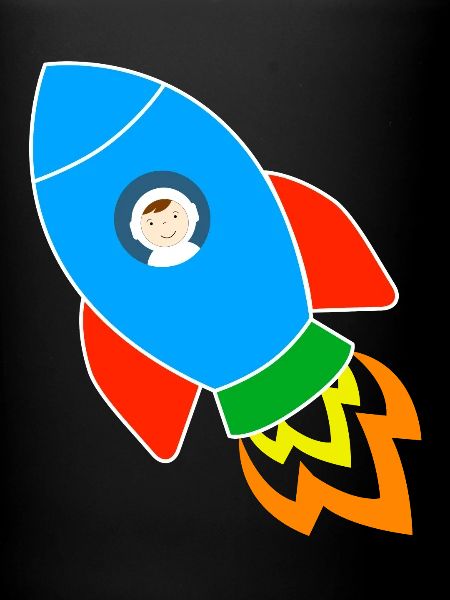Fusée avec astronaute