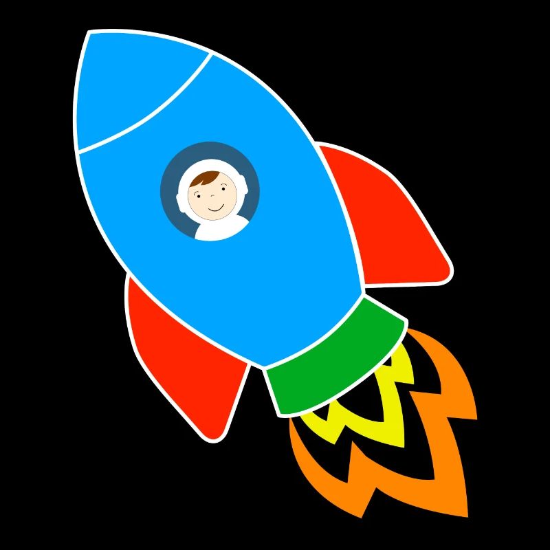 Rocket with astronaut
