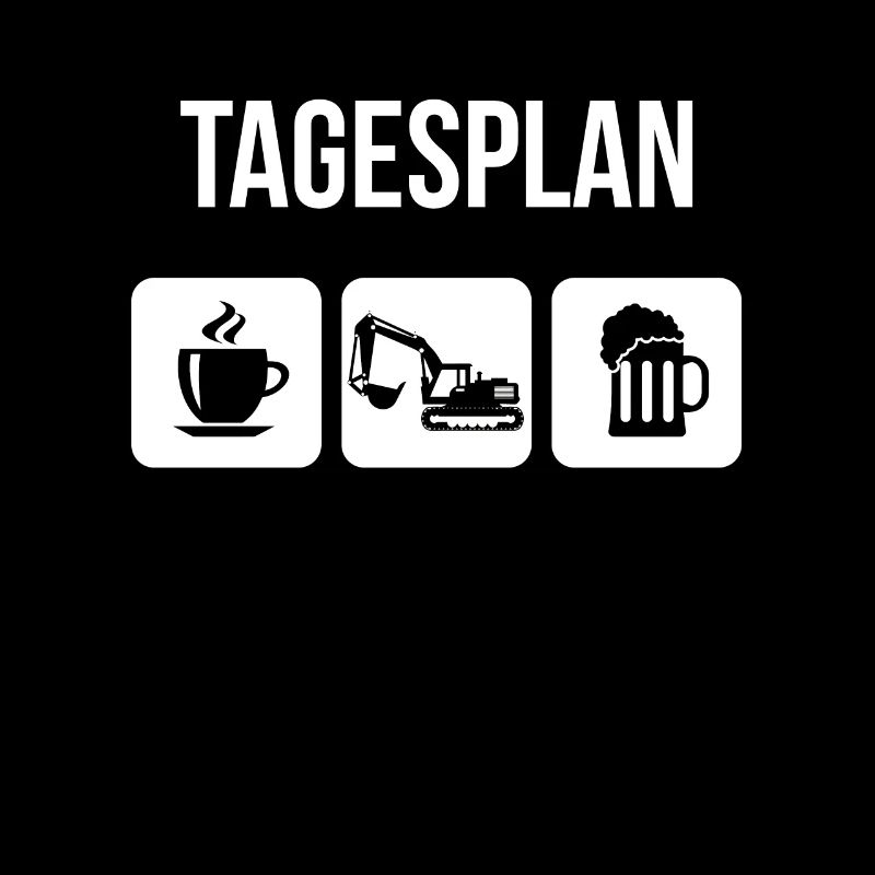 Tagesplan Kaffee Bier Bagger Baggern