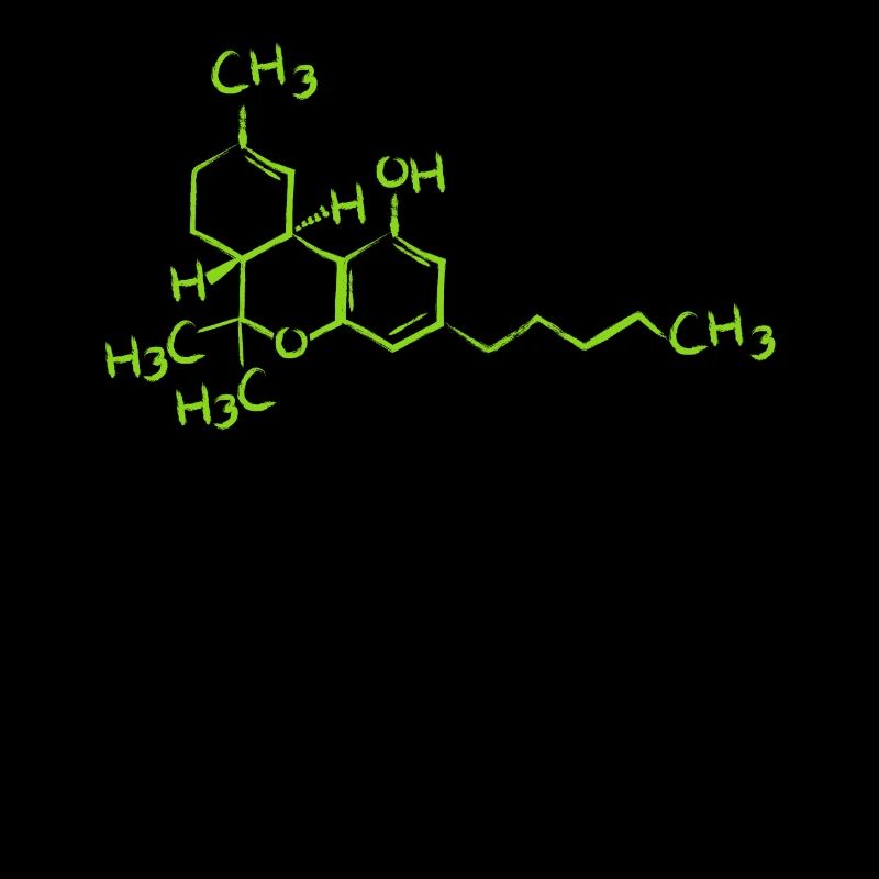 Cadeau de formule de cannabis de molécule de cannabis et de chanvre