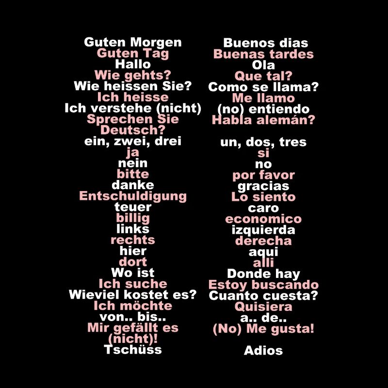 Basis Vokabular Spanisch