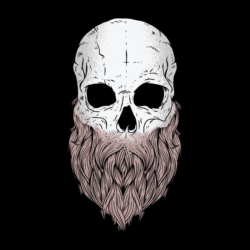 Skull with beard
