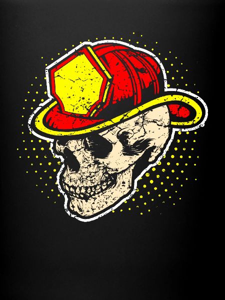 Firefighter skull skull