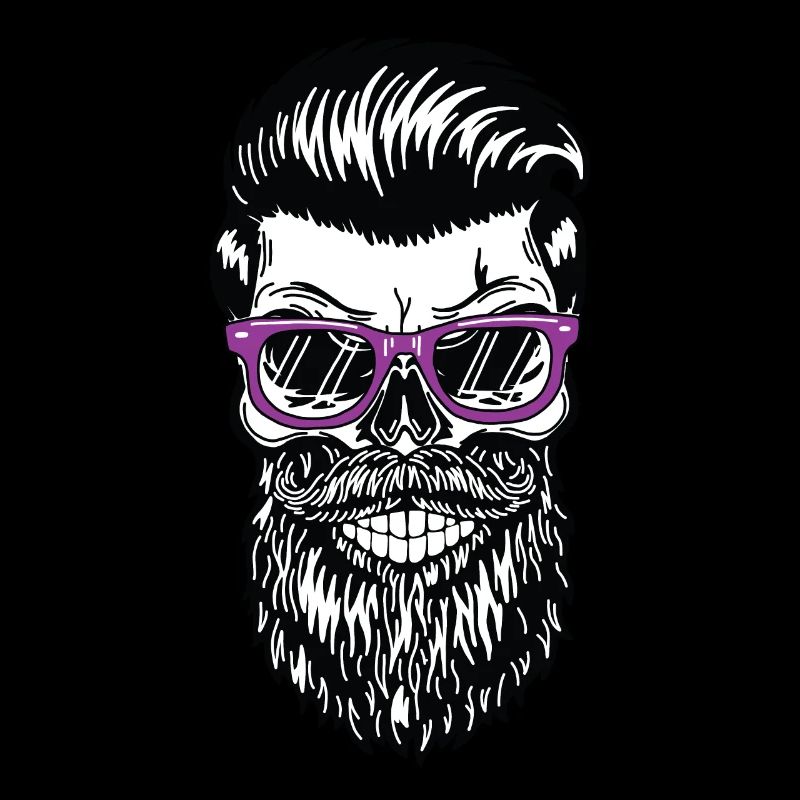 Crâne de barbe cool