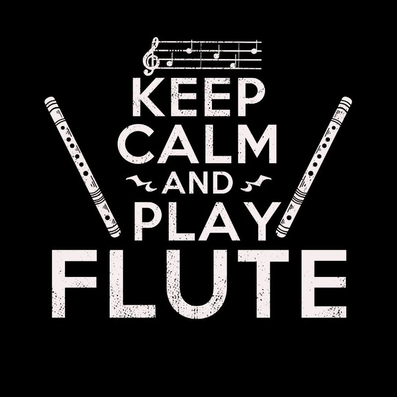 Keep Calm Flute Player Flutist Flute Gift Idea