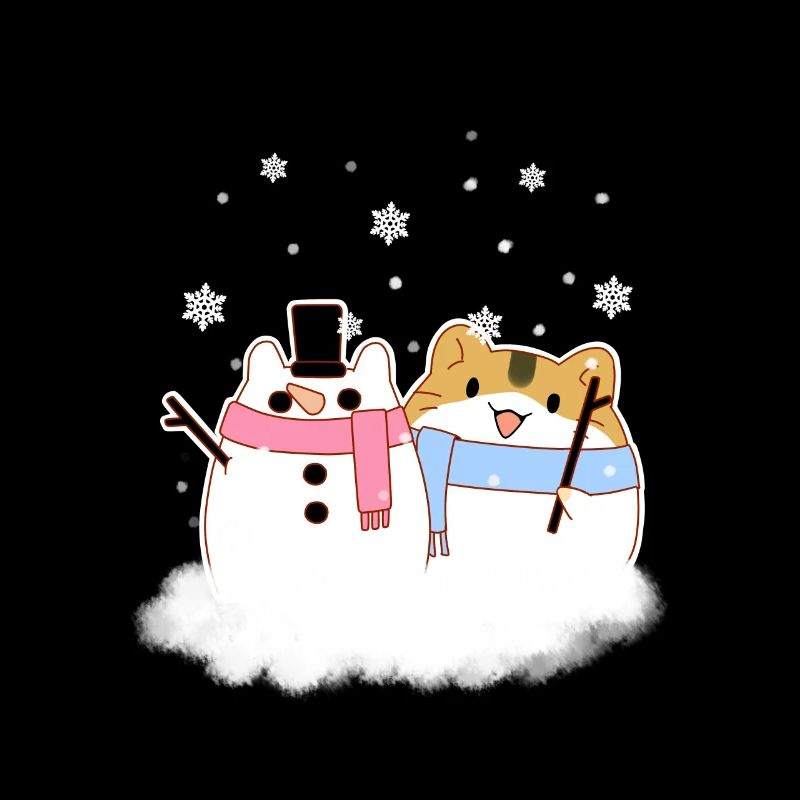 Hami with snowman