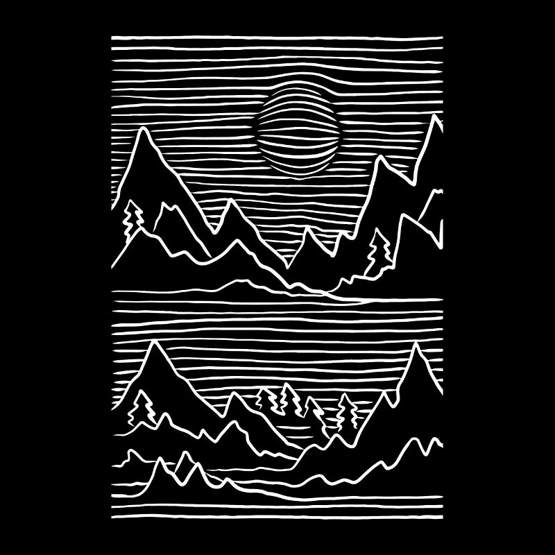 Mountains 3D lines
