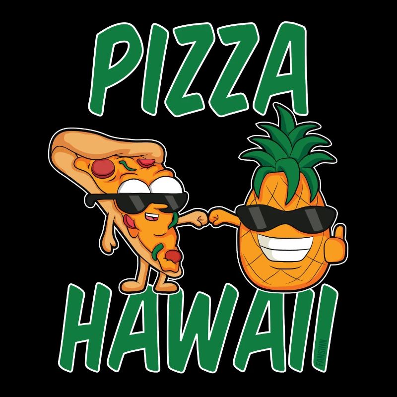 Pizza Hawaii Ananas Schinken Käse Tomate Geschenk