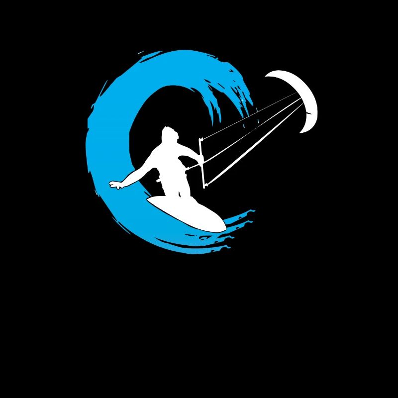 Kitesurfer dans la vague