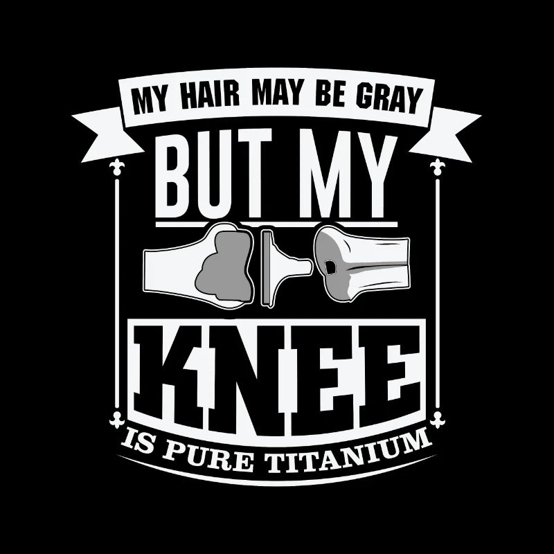 Knee surgery replacement titanium knee