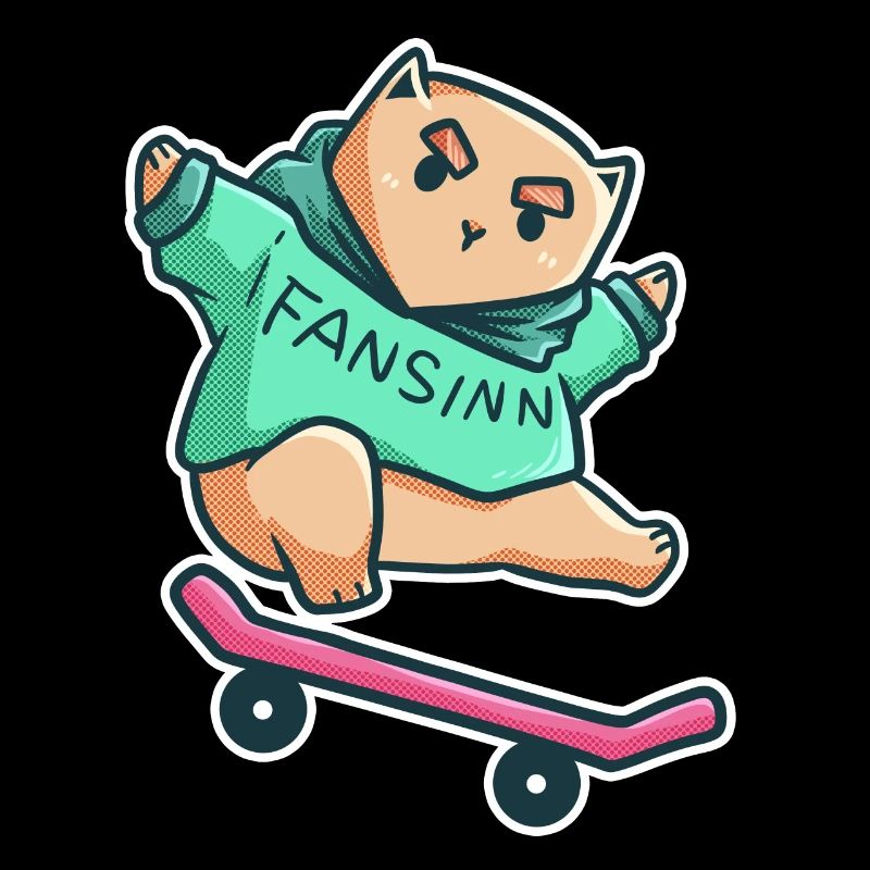 Cat Skateboard Tricks Halfpipe Pet Gift