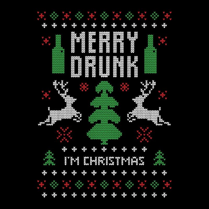 Drinking ugly cristmas sweater