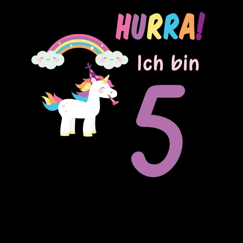 Hurra ich bin 5. Fünfter Geburtstag 5 Jahre