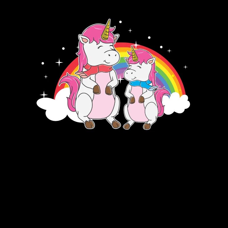 Einhorn Schwestern Zwei Einhörner Regenbogen
