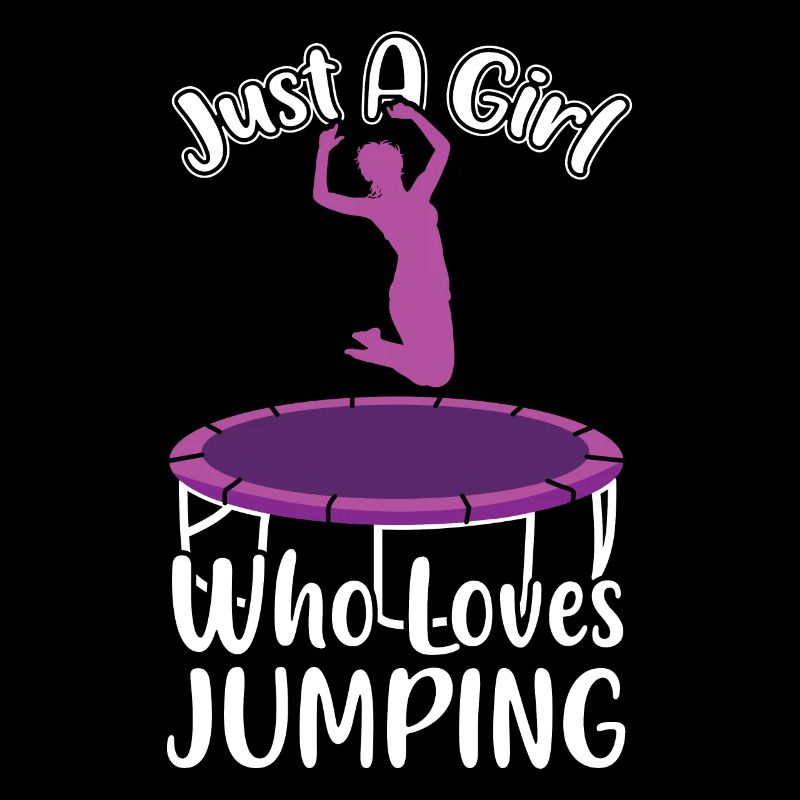 Ein Mädchen das Trampolin springen liebt