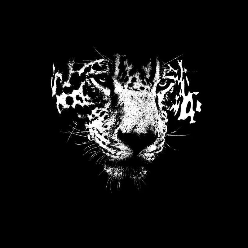 Visage d'animal prédateur léopard