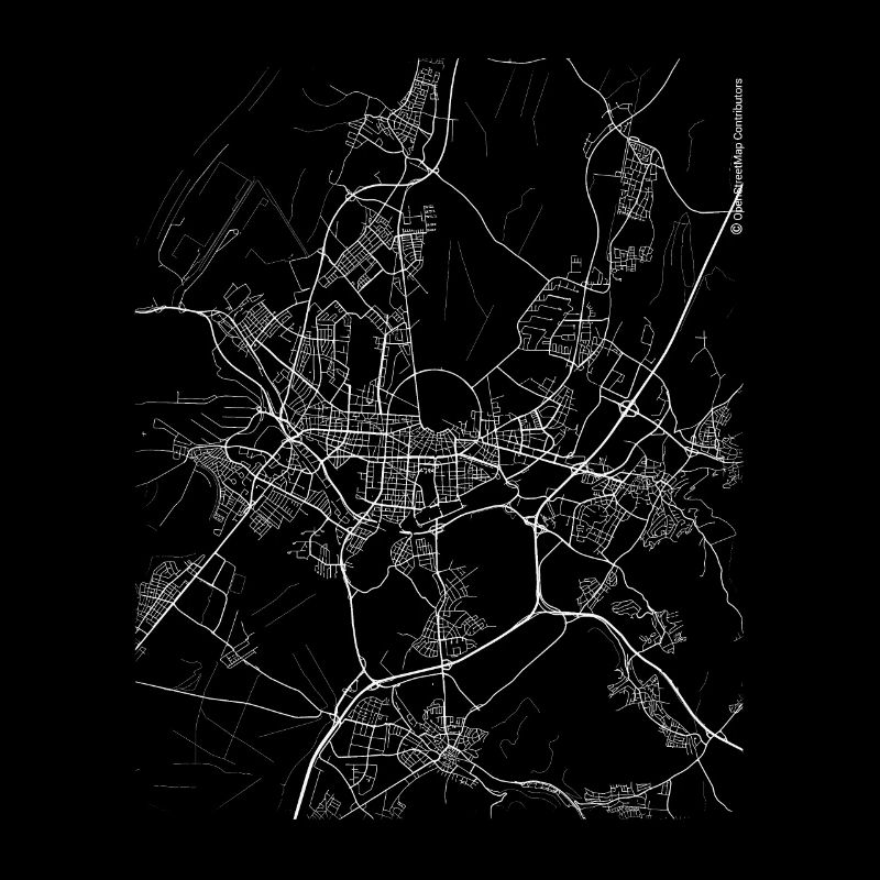 Minimaler Karlsruher Stadtplan und Straßen