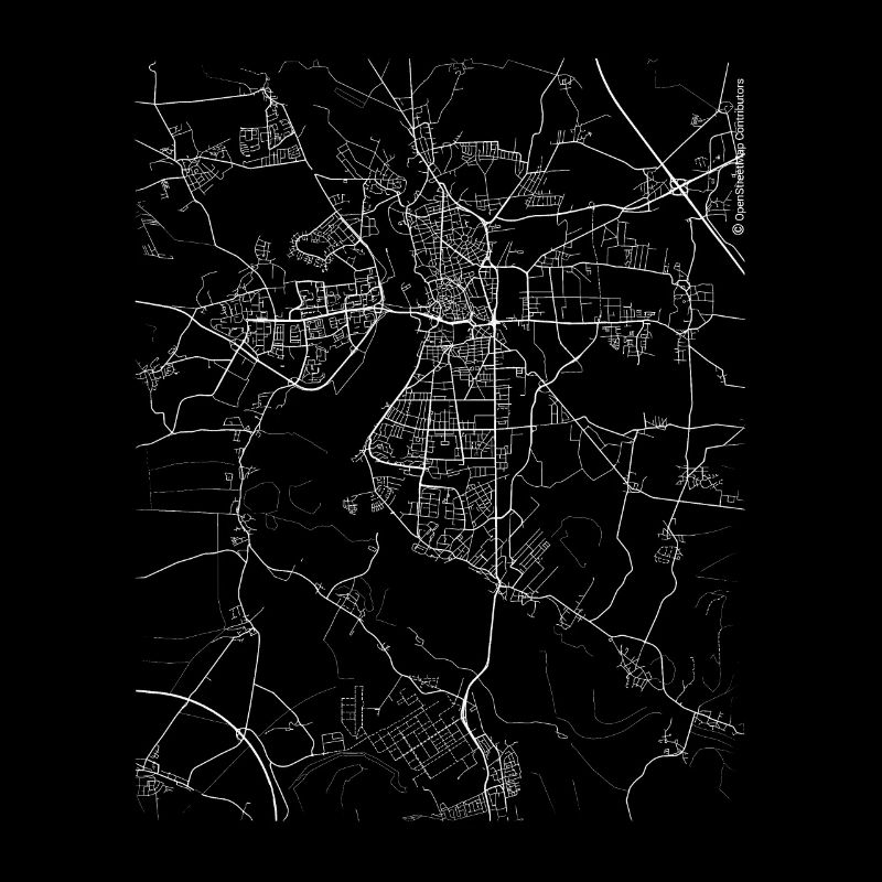 Rues et plan de ville Minimal Saale