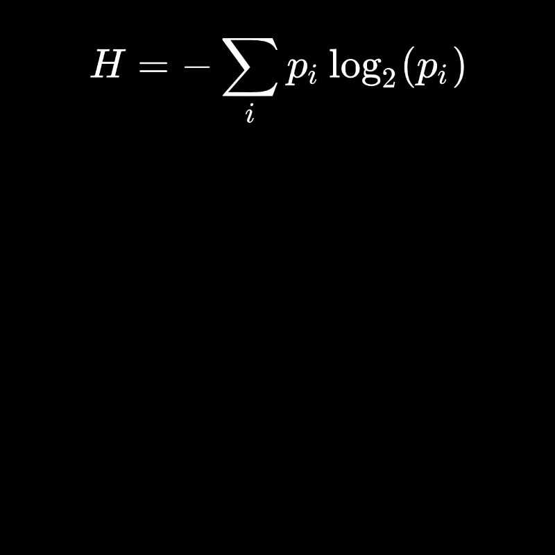 Information theory math and physics formula