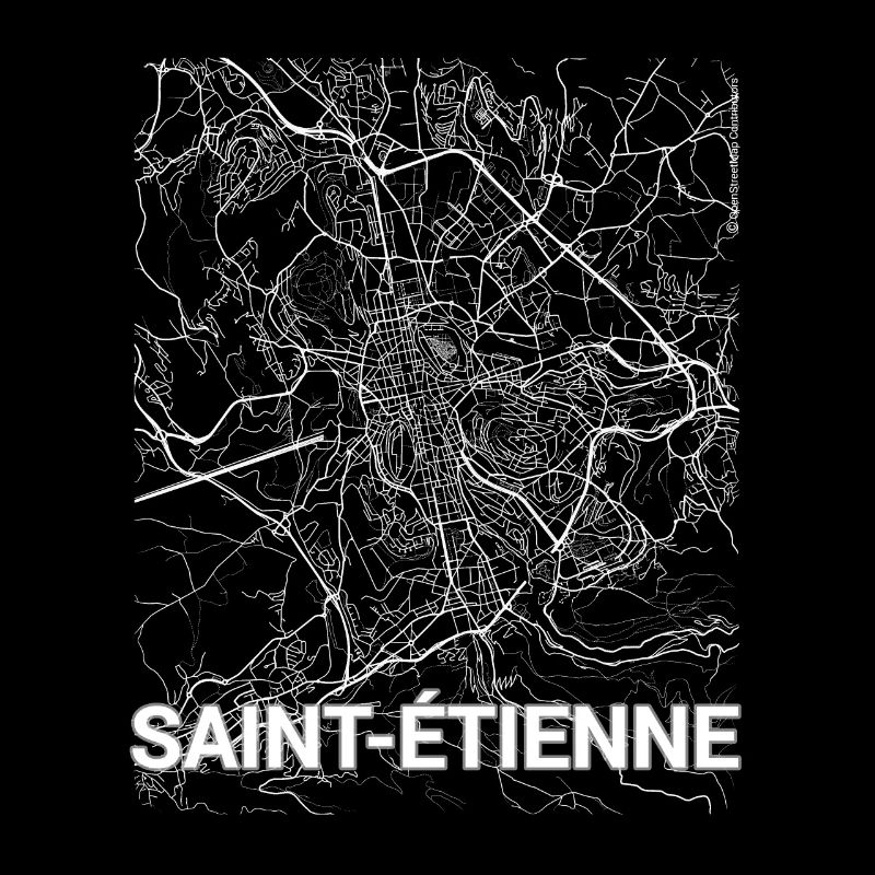 Saint-Étienne city map and streets