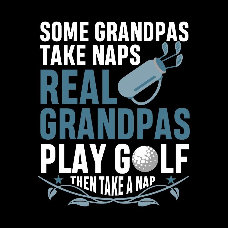 Golfer Opa Golf dann Nickerchen Schlafen