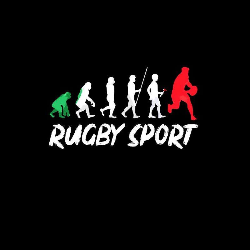 Conception cadeau Rugby Sport Evolution History
