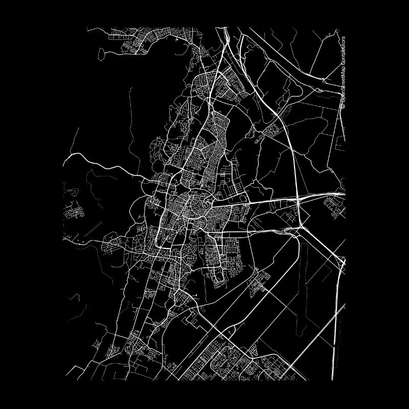 Minimaler Haarlem Stadtplan und Straßen