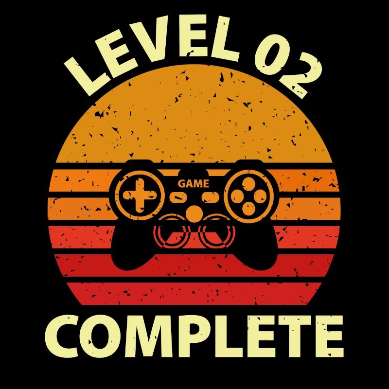 Level 2 Complete Vintage Tee Feiern Sie den 2. Mi