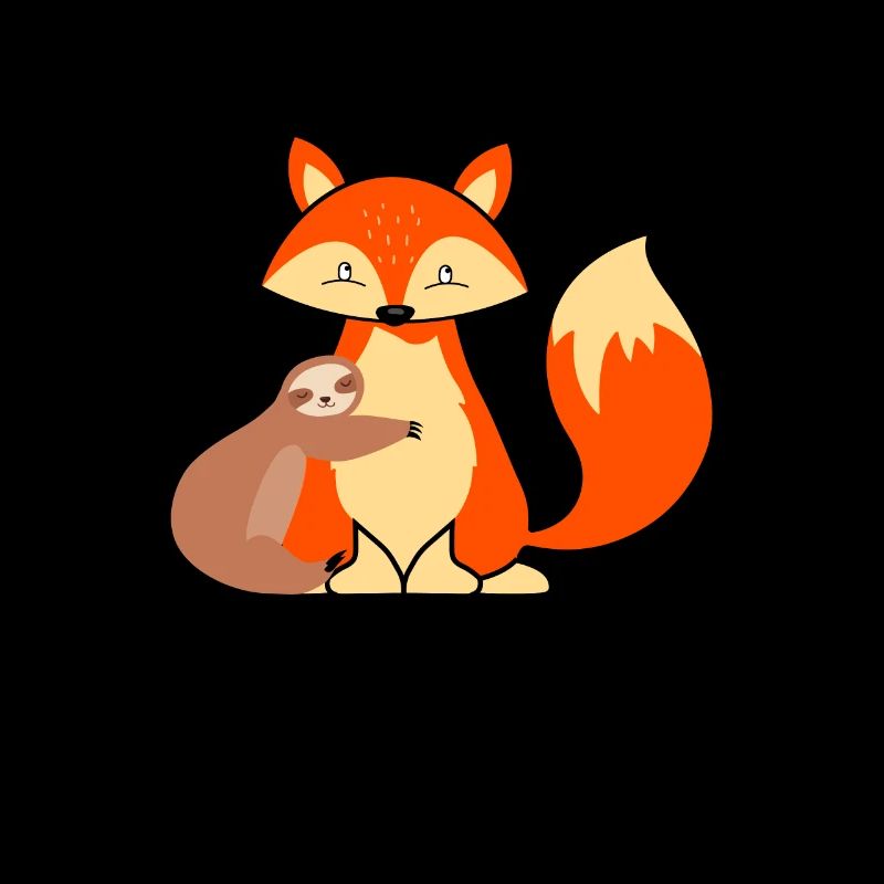 Fox sloth hug