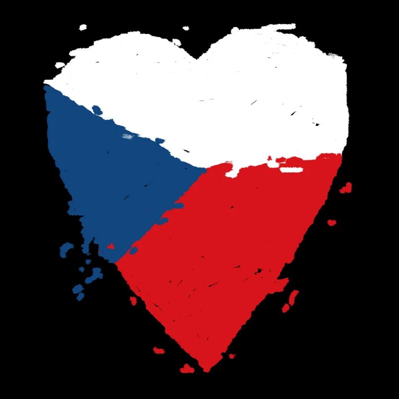 Coeur de drapeau de la République tchèque