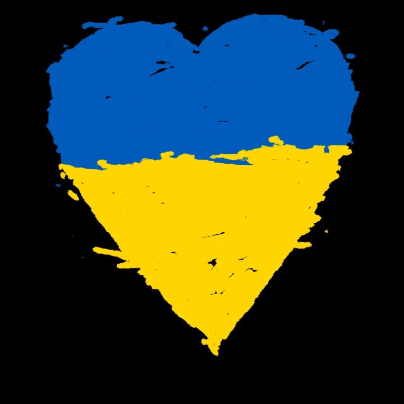 Coeur drapeau Ukraine
