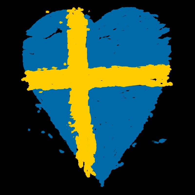 Coeur drapeau Suède