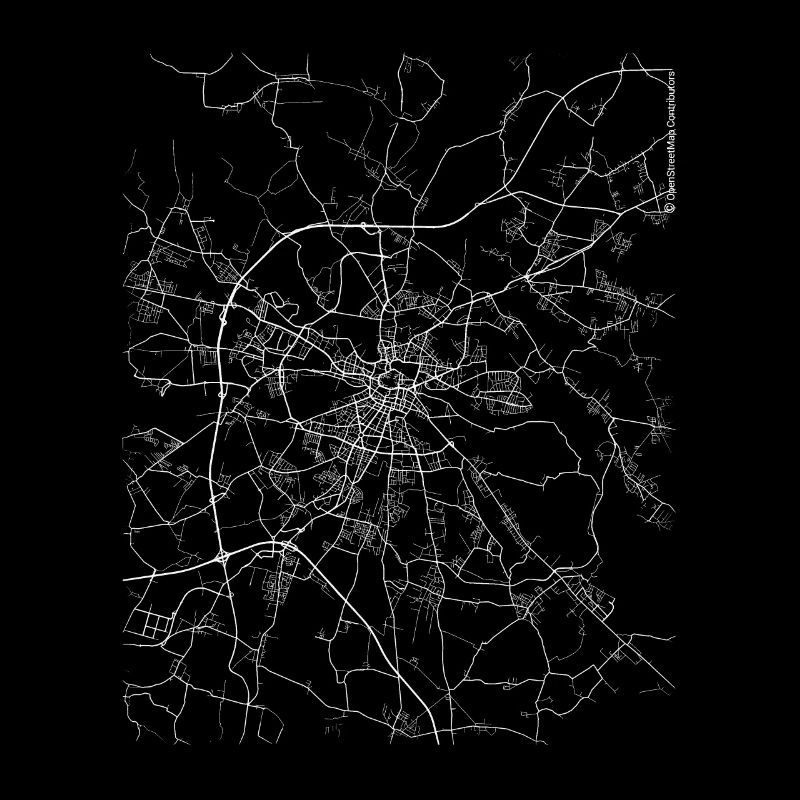 Minimal Wroclaw Stadtplan und Straßen