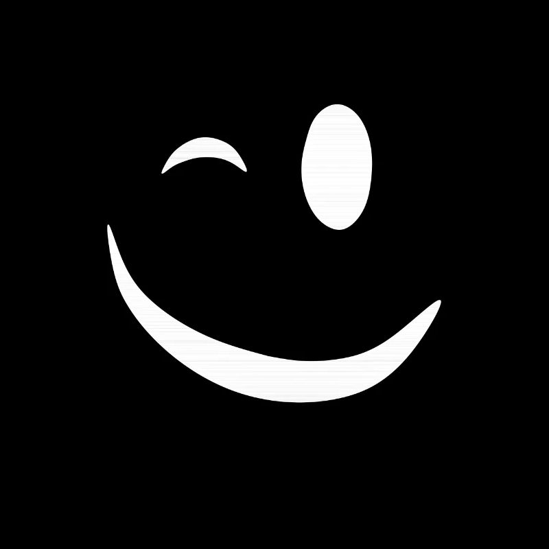 Sourire visage clin d'oeil