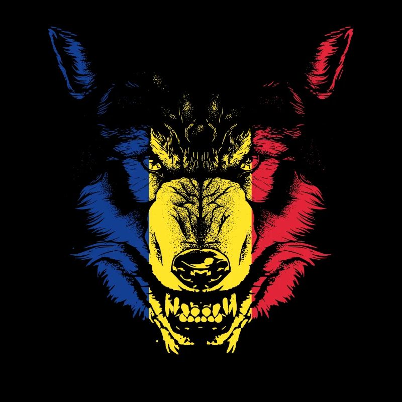 Drapeau Loup Roumanie