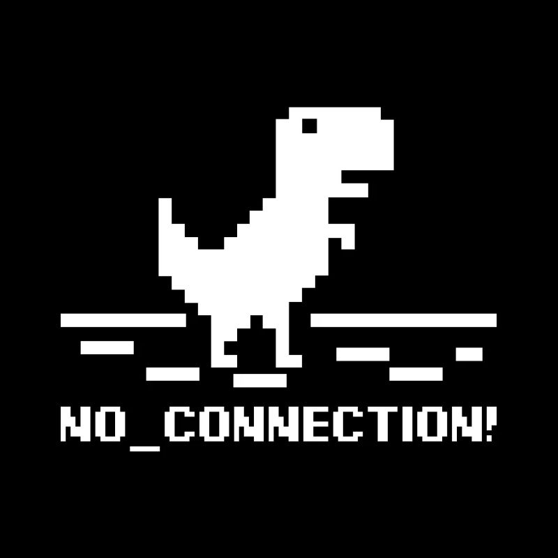 No Connection Computer Error Nerd Dinosaur Trex