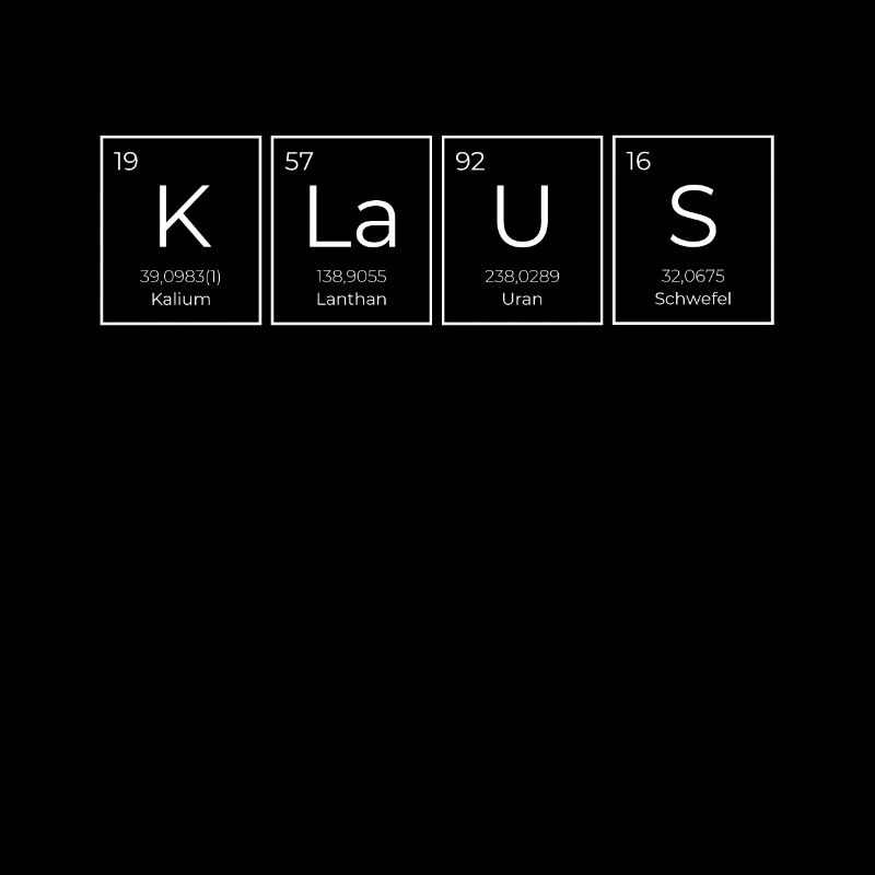 Klaus Periodic Table Chemist PSE